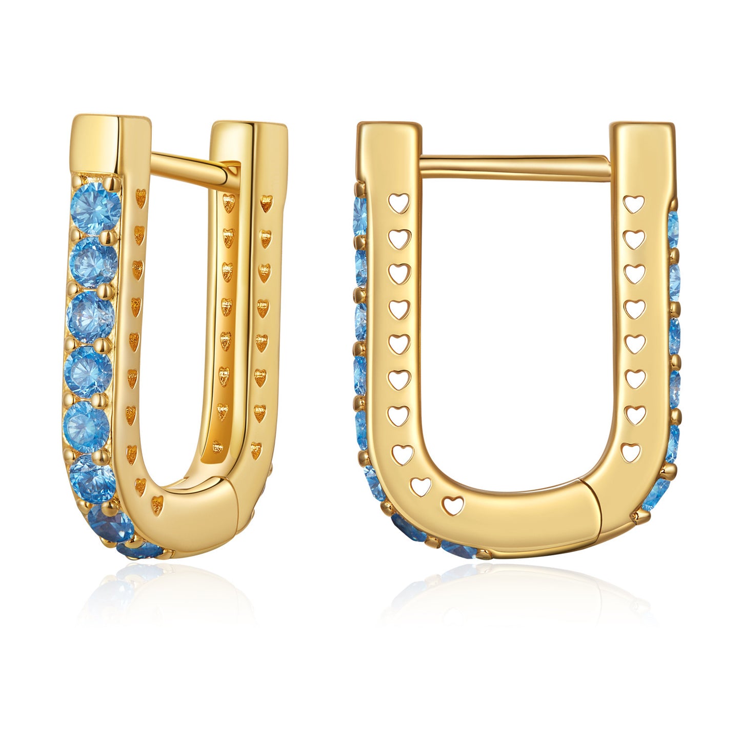 Clip d'oreille classique en forme de U, vêtements personnalisés européens et américains, perceuse de gang, boucles d'oreilles en alliage de cuivre