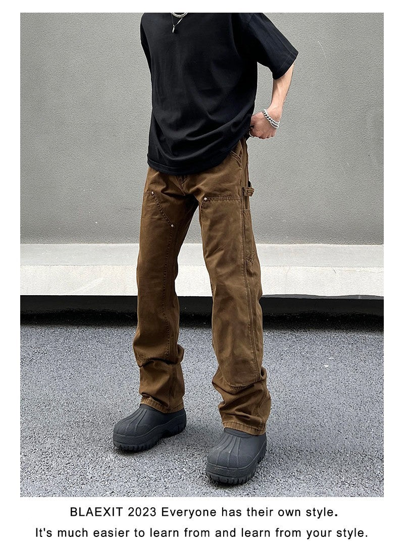 Men's Logging Workwear Straight Casual Jeans