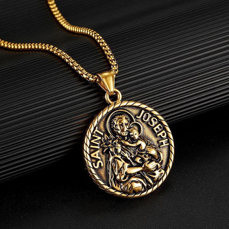 Stainless Steel Virgin Back Cushion Pendant