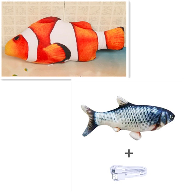Version sans pince à chat - Jouet de poisson électrique de simulation de poisson sauteur électrique