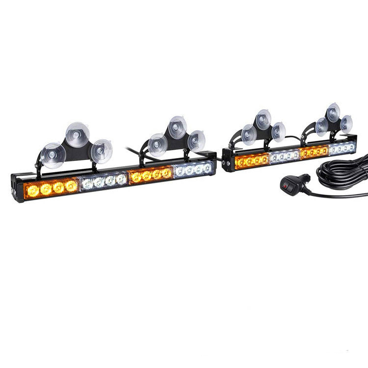 Luz de advertencia LED con ventosa para parabrisas trasero de coche, dos en uno