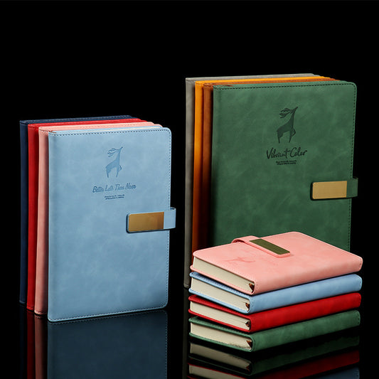 Cuaderno de oficina de negocios similar al cuero