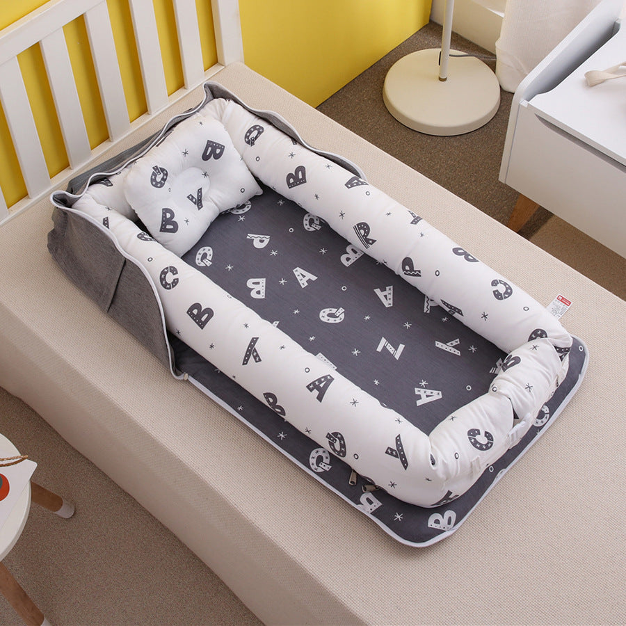 Lit de bébé portable en coton nouveau-né pliable
