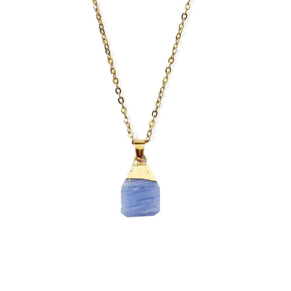 Collier Naturel Taillé Avec Pendentif Pierre Originale
