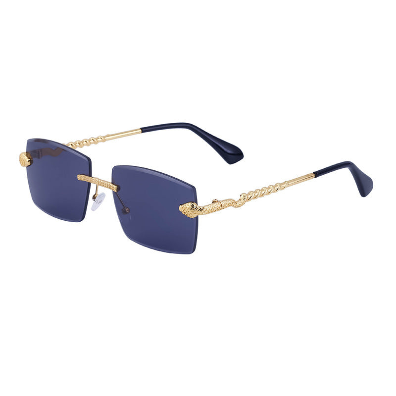Lunettes de soleil sans monture à la mode pour hommes