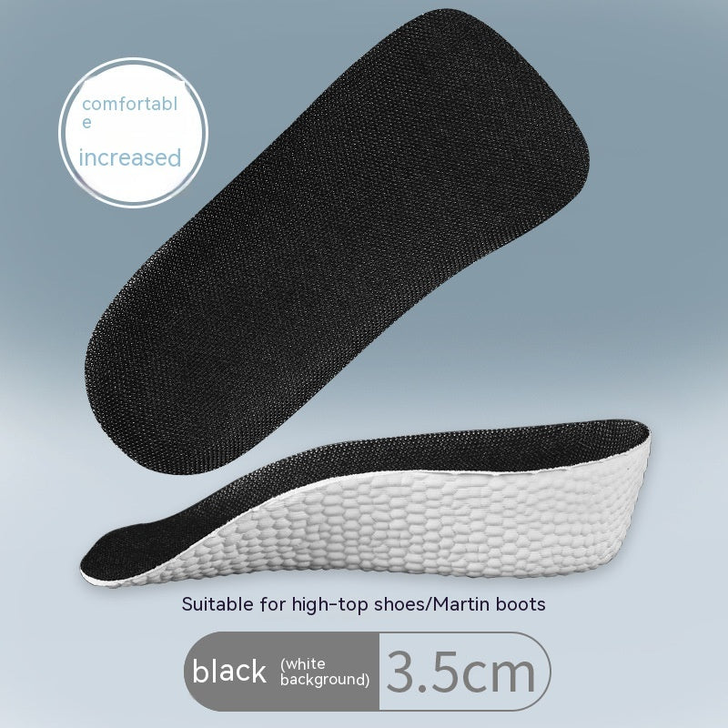 Plantilla invisible para aumentar la altura, cómoda y gruesa, media plantilla que aumenta la plantilla