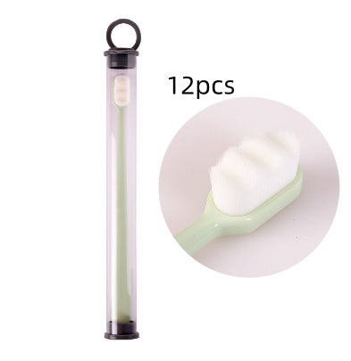 Brosse à dents Ultra-fine, poils Super doux, nettoyage en profondeur, Portable, outils de soins bucco-dentaires, nettoyage buccal, voyage