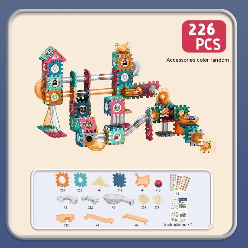 Blocs de construction électriques interchangeables pour enfants, jouets éducatifs de bricolage rotatifs à engrenages
