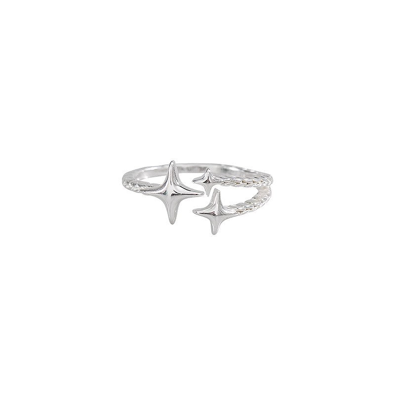 Star Ear Eight-pointed Stars Ring Ins Niche Net Red Cold Wind Graceful And Fashionable