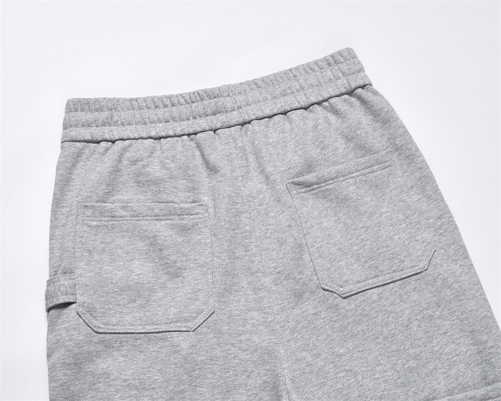 Men's Solid Color Casual Elastic Waist Wide Leg Loose Track Sweatpants