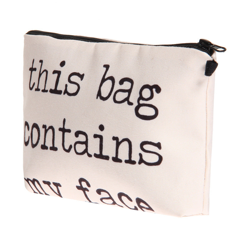 Bolsa de almacenamiento multifuncional con estampado de letras para mujer