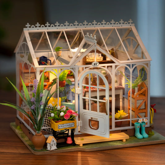 Rolife Mengyu fleur Miniature maison bricolage jouets de construction avec lumière LED pour les cadeaux