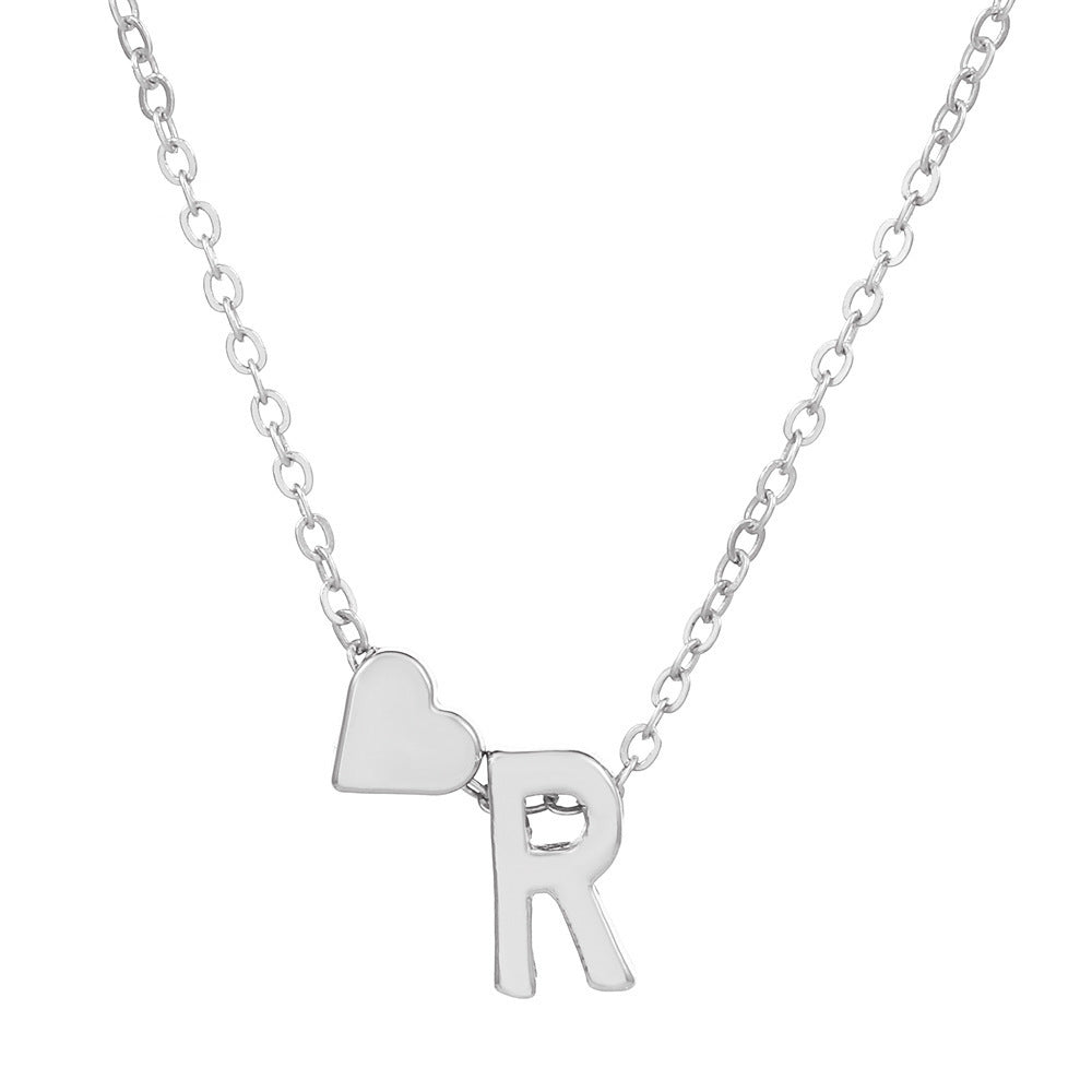 European And American Fashion Love 26 English Letter Simplicity Necklace