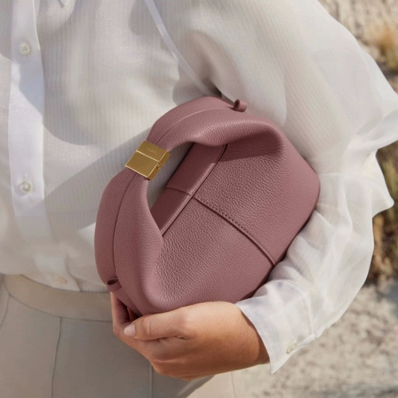 Bolso bandolera de hombro con diseño de interés especial de piel de vaca con patrón de lichi