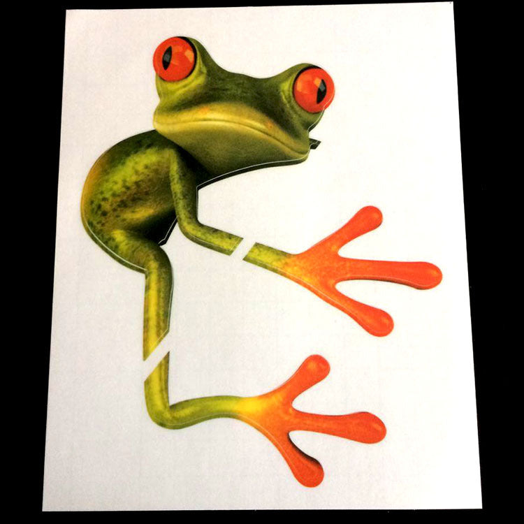 Autocollants de voiture grenouille tridimensionnels, rayures, décoration de voiture