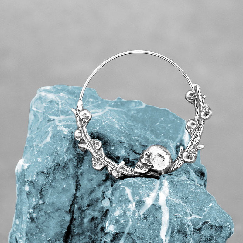 Boucles d'oreilles gothiques en détresse rétro exagérées Hip Hop