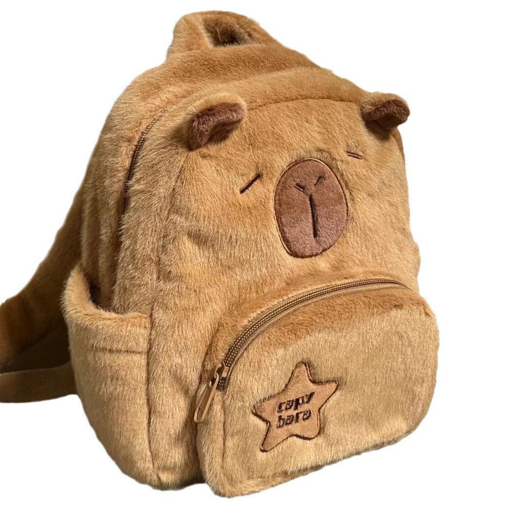 Capybara peluche grande capacité mignon petit sac à dos