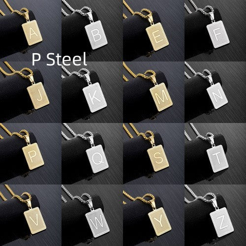 Women's Letter Fashion Stainless Steel Pendant Necklace