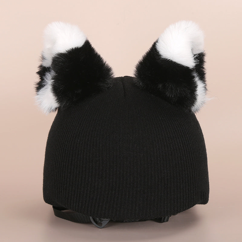Ski Decoration Cute Cartoon Helmet Hat Set