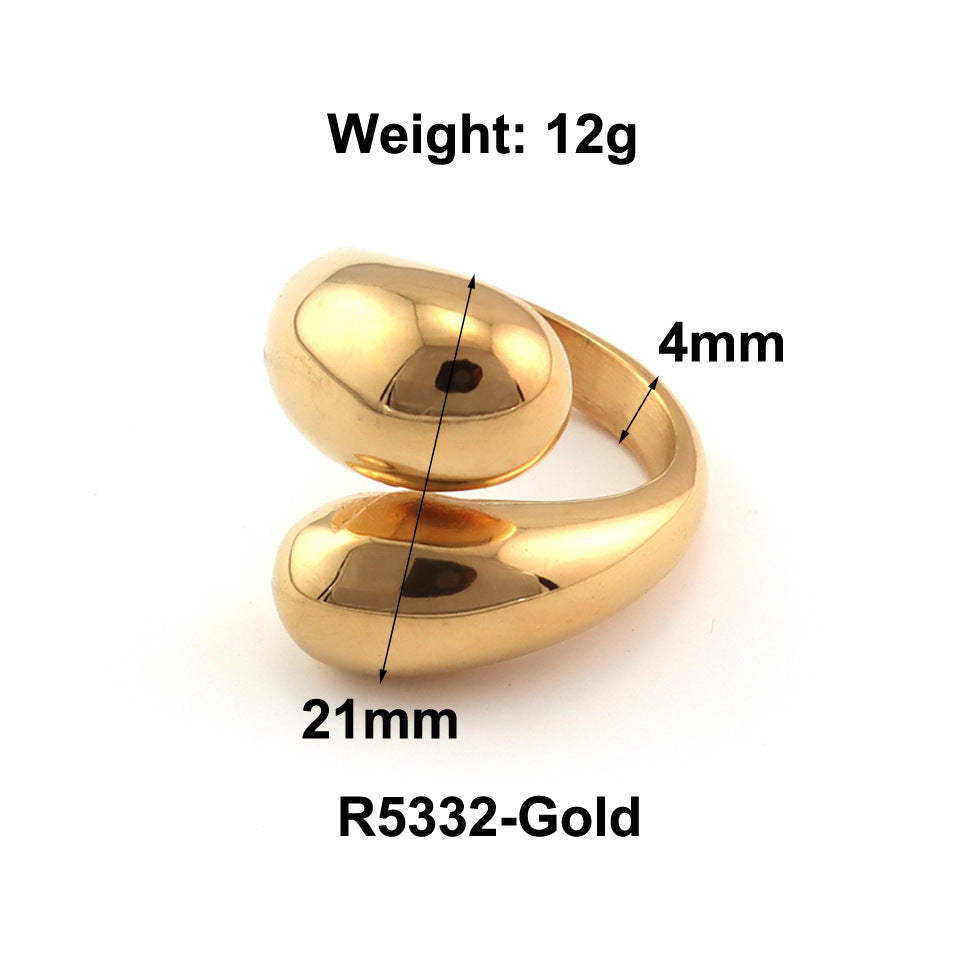 Fashion Bamboo Stainless Steel Ring