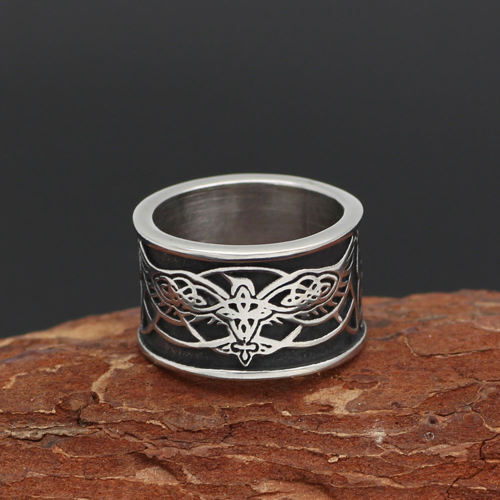 Titanium Steel Ring Rune Men's Thumb Ring Accessories