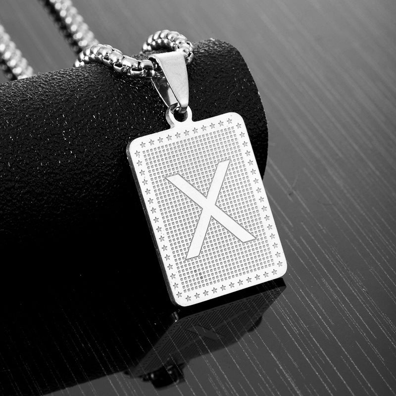 Women's Letter Fashion Stainless Steel Pendant Necklace