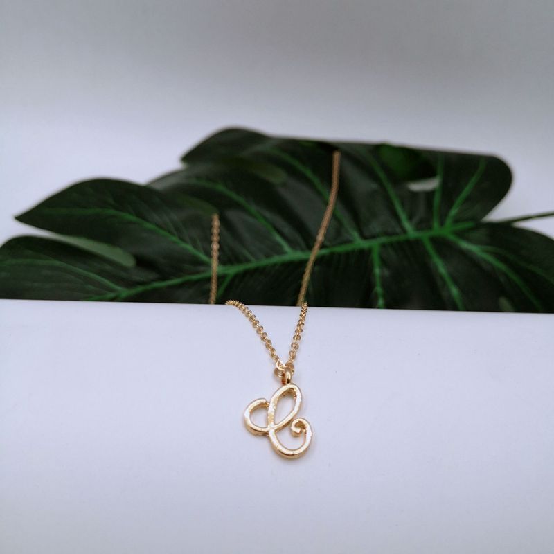 Ornament 26 Letter Necklace Simple Fashion Character Capital English Pendant Special-interest Design Clavicle Chain