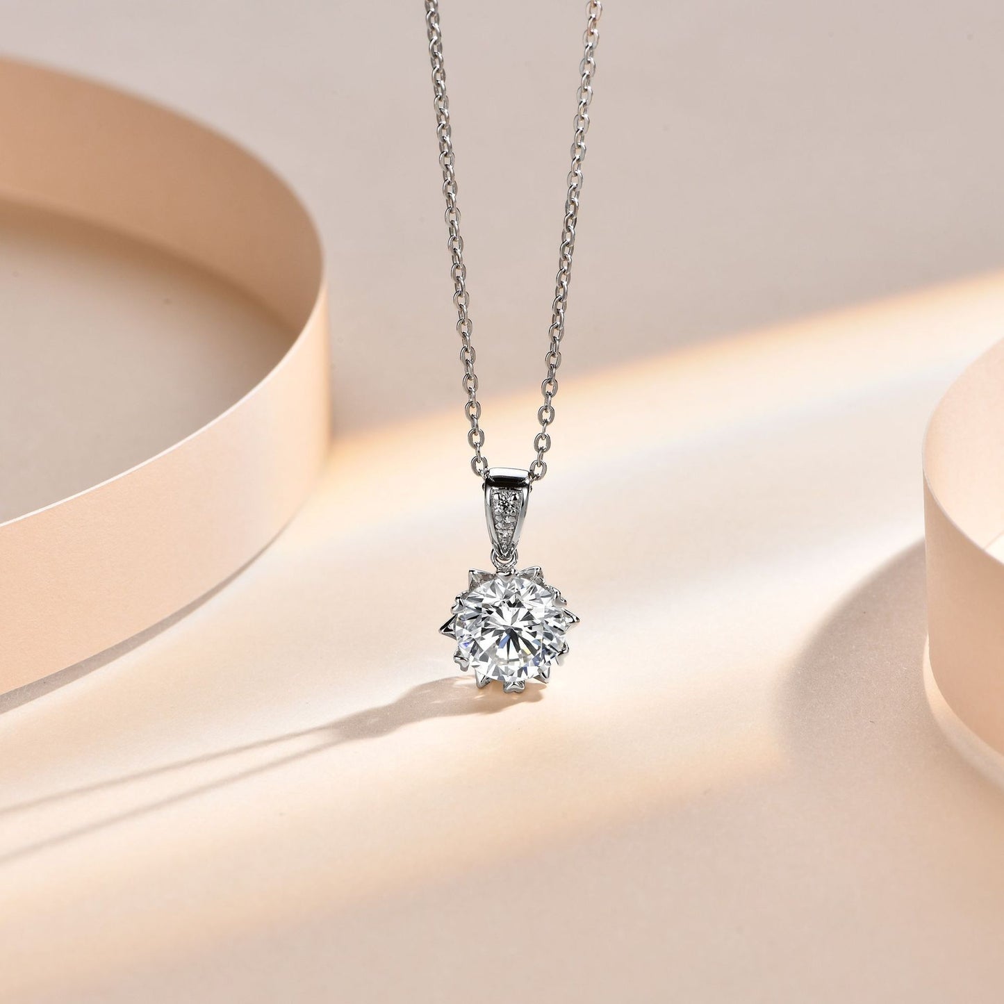Collier flocon de neige Moissanite en argent Sterling 2 carats, Design d'intérêt spécial, à la mode, polyvalent