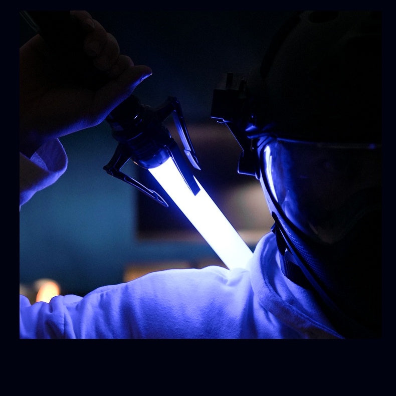 Espada láser dos en uno juguetes luminosos