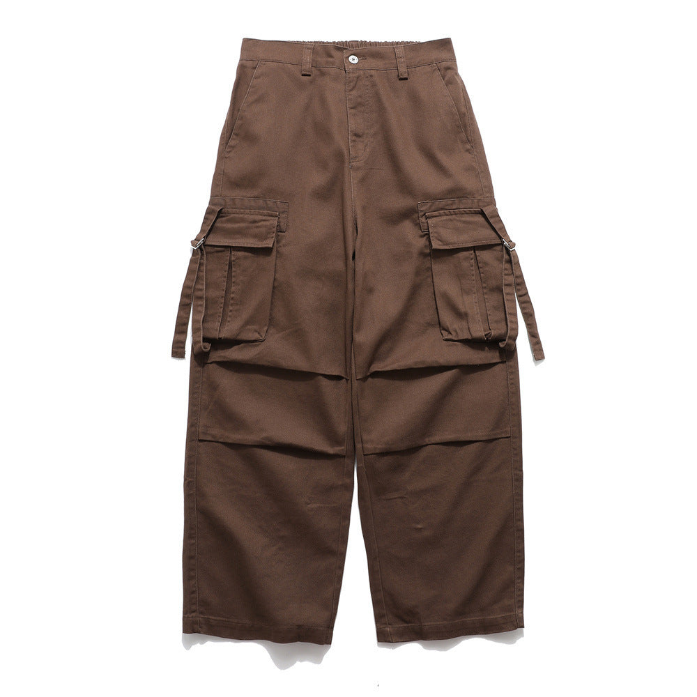 Men's Fashion Personalized Solid Color Loose Trousers
