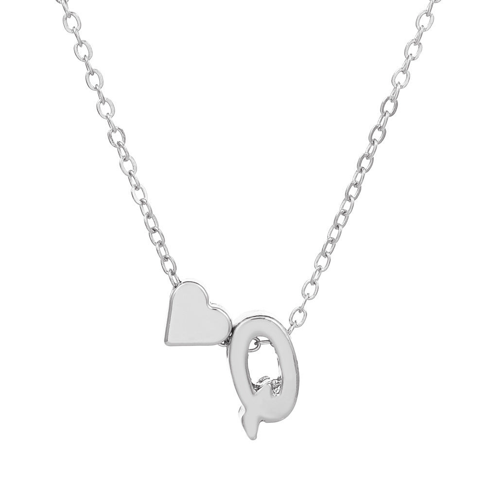European And American Fashion Love 26 English Letter Simplicity Necklace