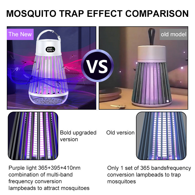Lampe anti-moustique à affichage numérique, piège à moustiques à choc électrique, piège répulsif à insectes sans rayonnement pour chambre à coucher, Gadgets d'été en plein air