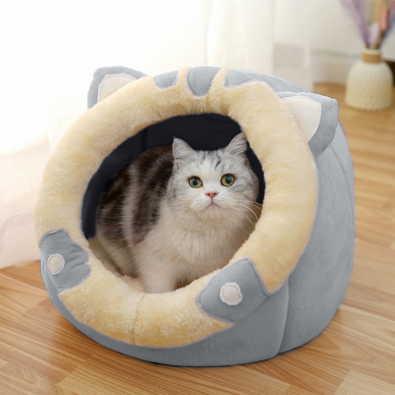 Maison pour chat, villa fermée, fournitures pour chat, lit