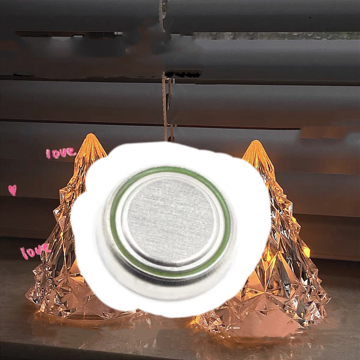 Ins Beautiful Iceberg Night Led Lights Lámpara de cristal con adornos navideños Led creativos de alto valor