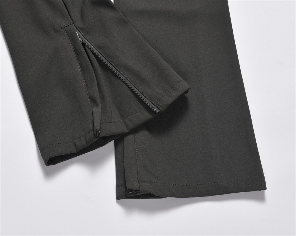 Fashion American Solid Color Casual Pants Men