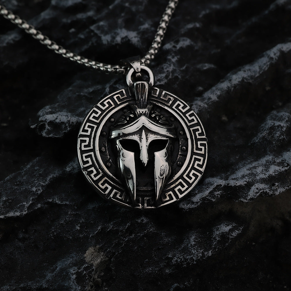 Ancient Greek Stainless Steel Personality Spartans Mask Pendant