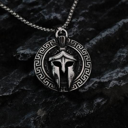 Ancient Greek Stainless Steel Personality Spartans Mask Pendant
