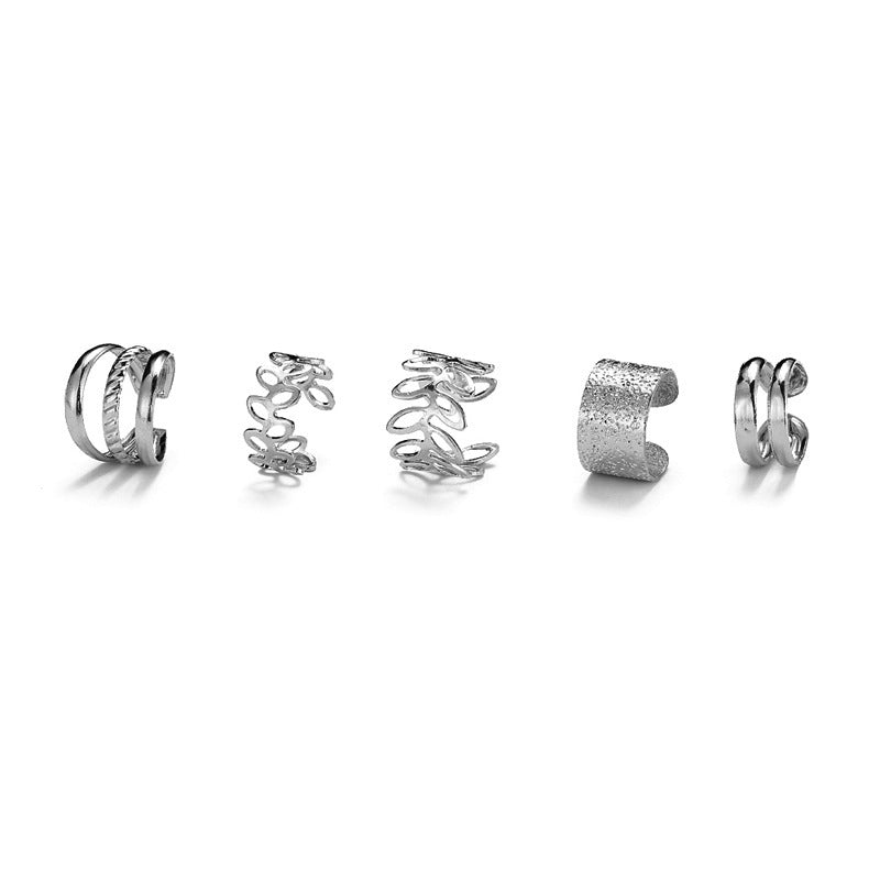Ensemble créatif simple de cinq clips d'oreille non percés