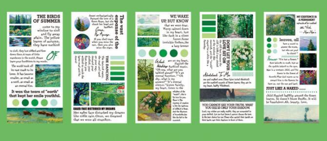 Série de livres d'autocollants anglais de base et en papier de peintures de paysages célèbres