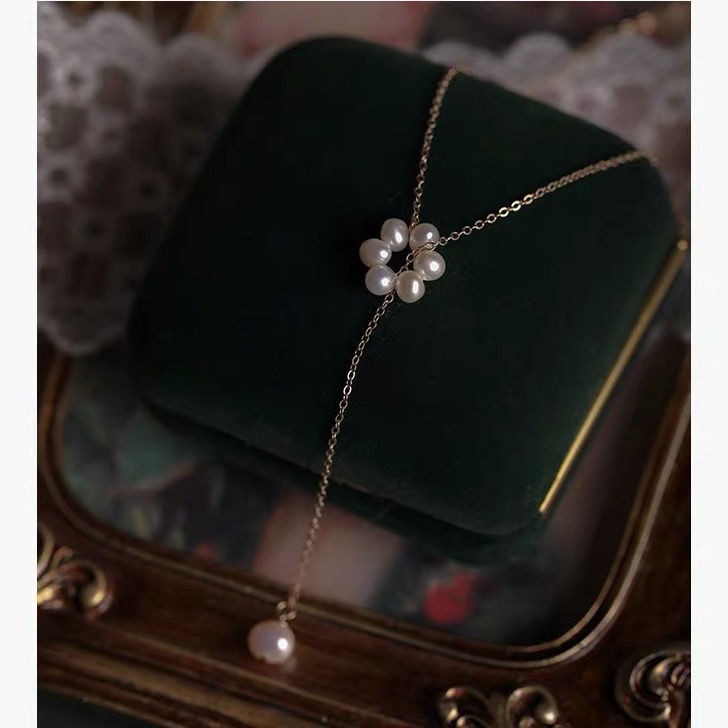 Simple Temperament Entry Lux Natural Pearl Clavicle Necklace For Women