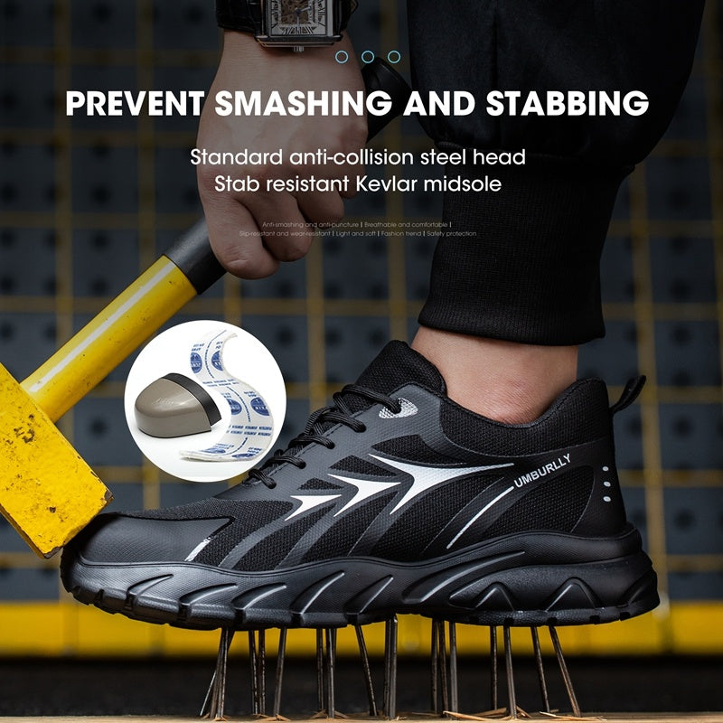 Chaussures de sécurité anti-écrasement et anti-pénétration pour la protection du travail, embouts en acier