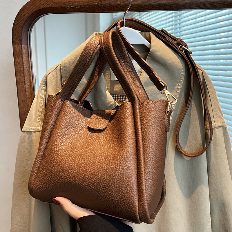 Sac à bandoulière seau portable de grande capacité