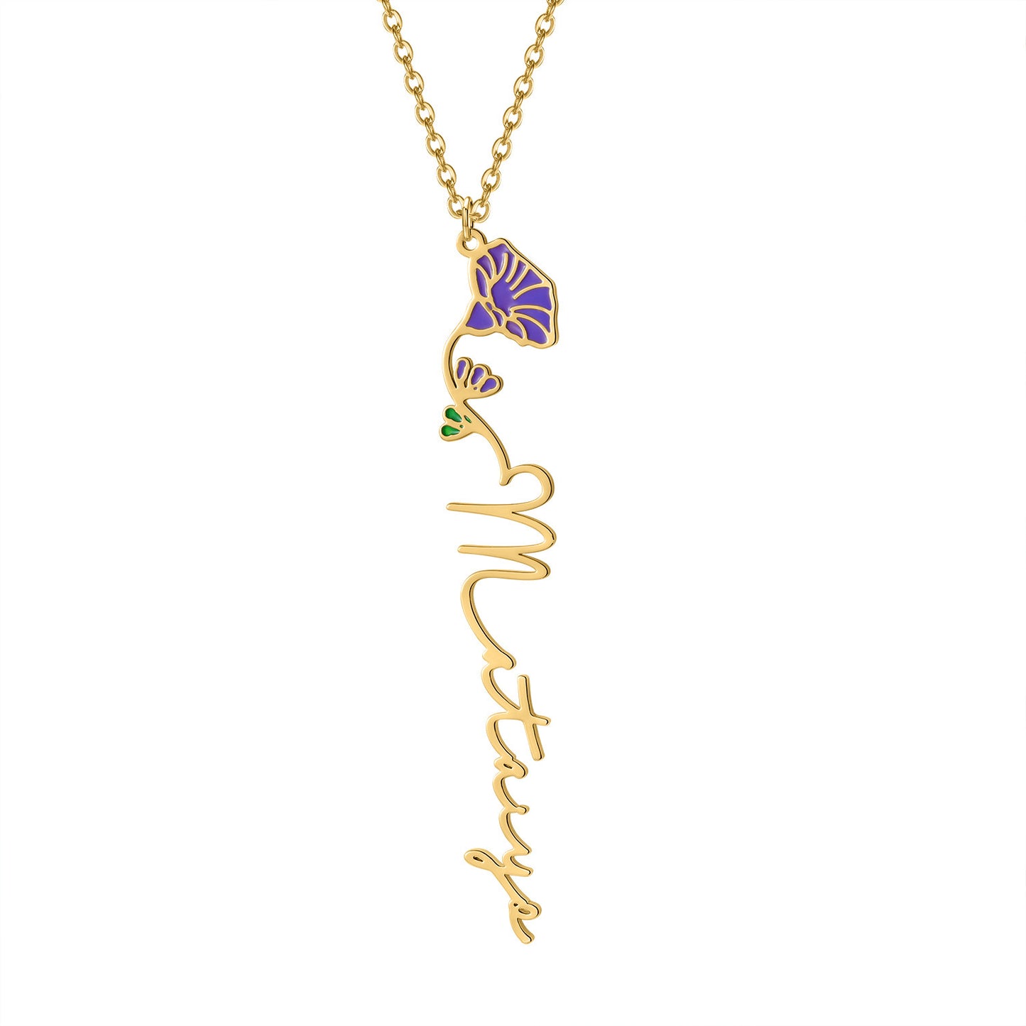 Collier en métal en acier inoxydable, couleur titane, fleur de décembre, bricolage