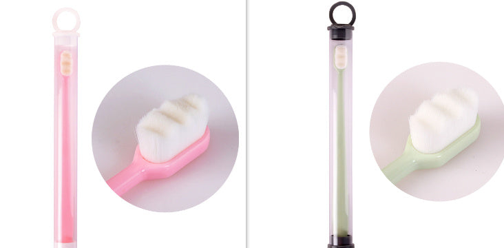 Brosse à dents Ultra-fine, poils Super doux, nettoyage en profondeur, Portable, outils de soins bucco-dentaires, nettoyage buccal, voyage