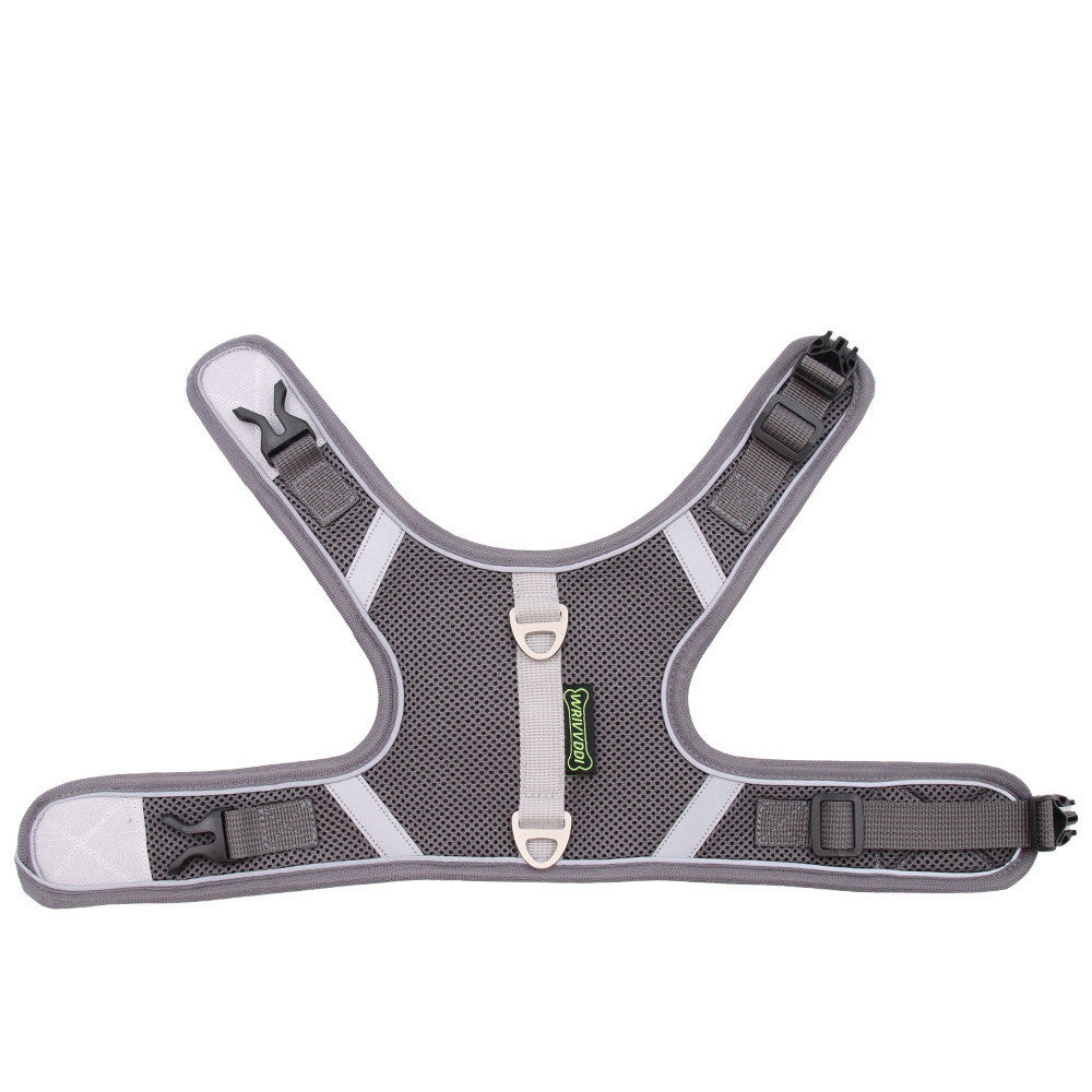 Productos para mascotas con cuerda reflectante y correa para el pecho de perro transpirable de malla