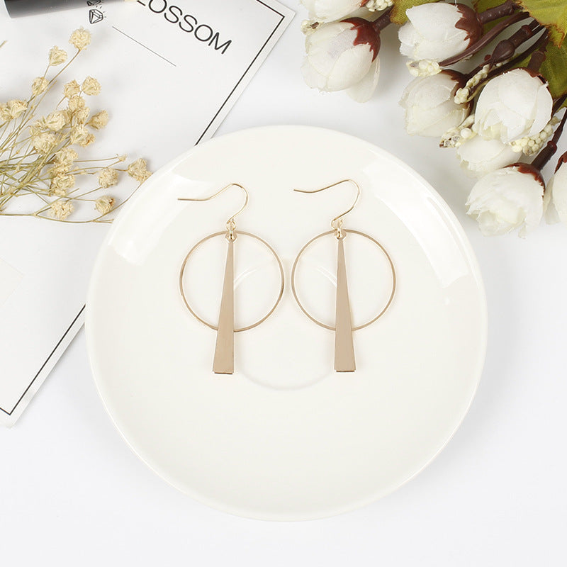 Boucles d'oreilles rondes à géométrie créative, longues boucles d'oreilles assorties avec tout, à la mode