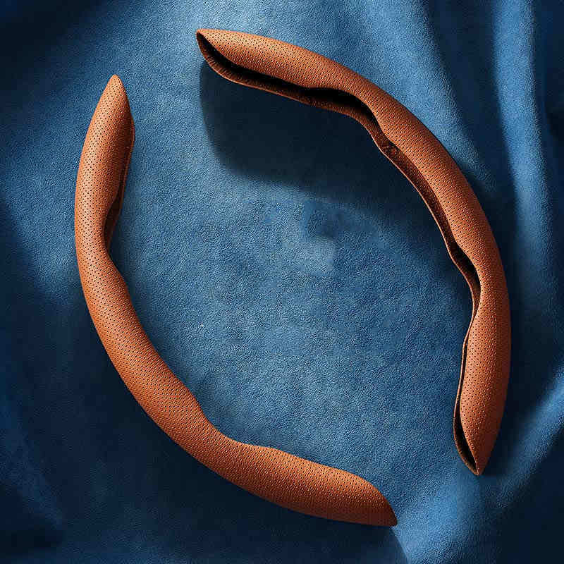 Housse de volant de voiture en daim, Ultra-fine, absorbant la sueur, antidérapante, été