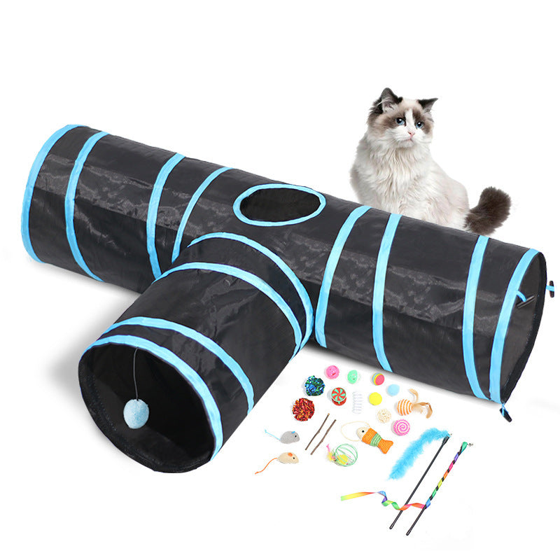 Nouveau Tunnel pour chat pliable chemin d'escalade pour animaux