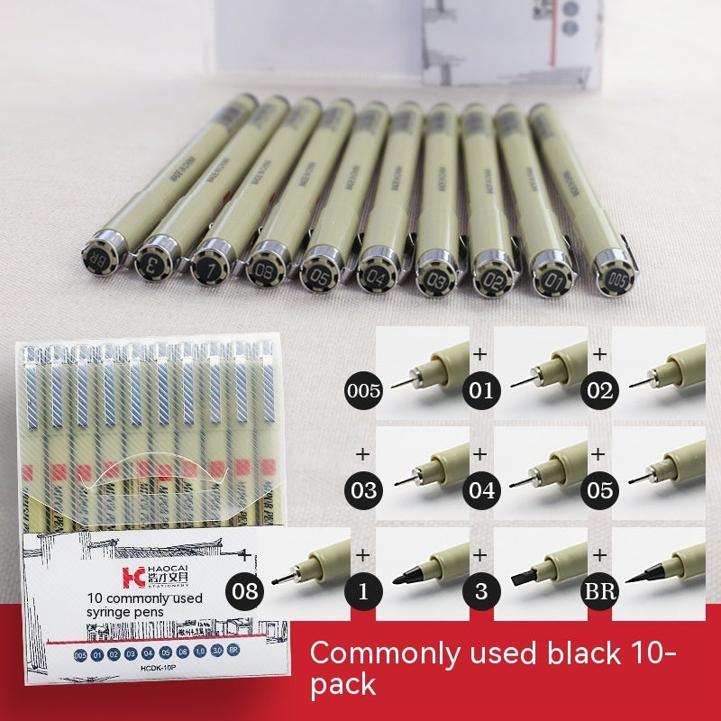 Stylo à aiguille à crochet uniquement pour l'art, dessin peint à la main, stylo à croquis