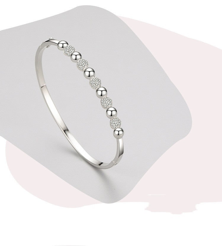 Pulsera de plata de ley S925 para mujer con diseño de interés especial